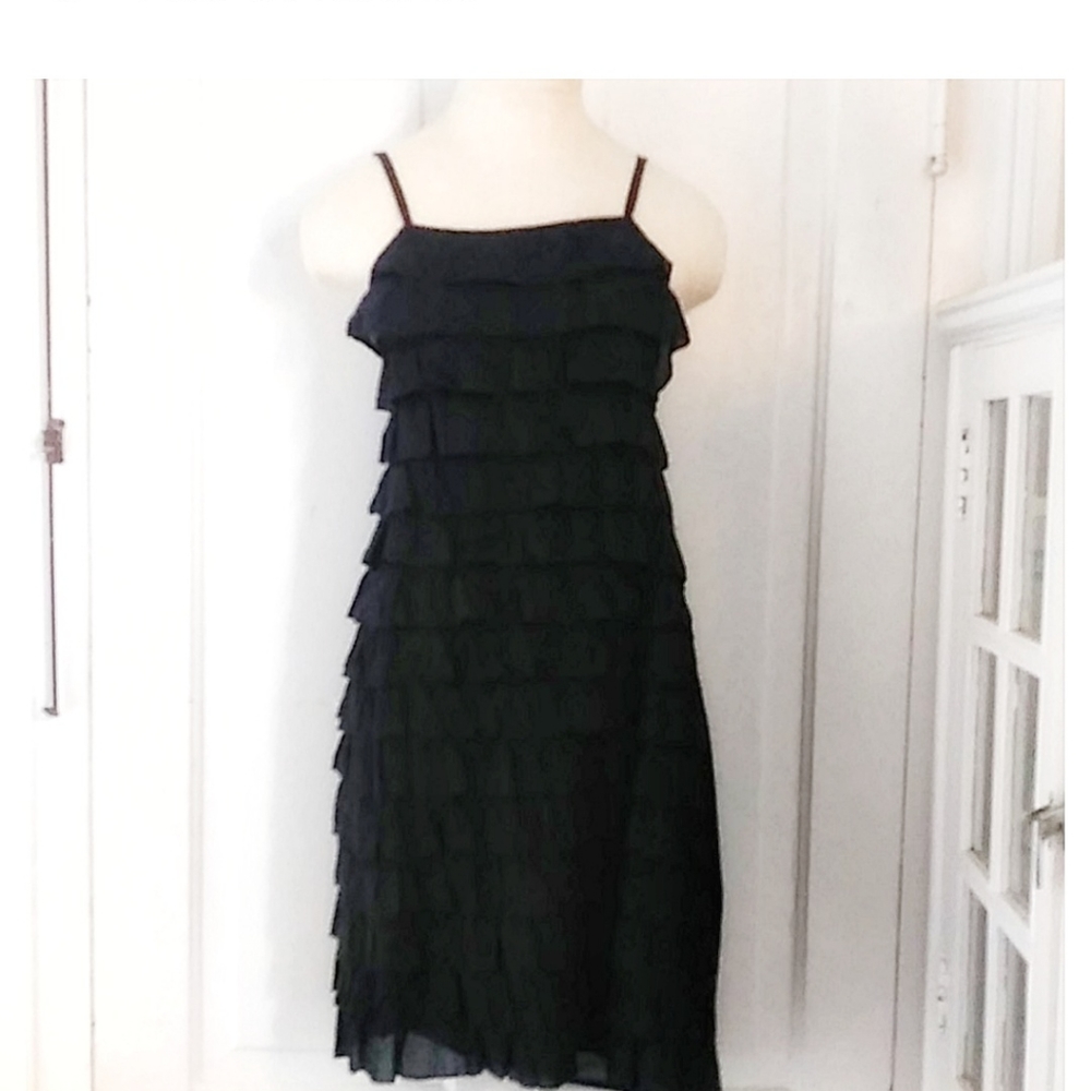 NWT Black Ruffled Dress by ETC.